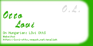 otto lovi business card